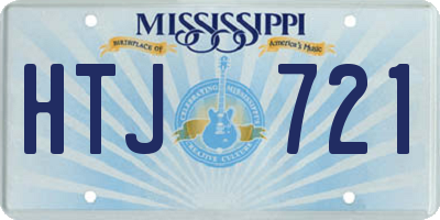 MS license plate HTJ721