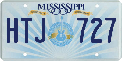 MS license plate HTJ727