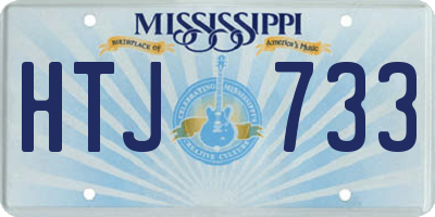 MS license plate HTJ733