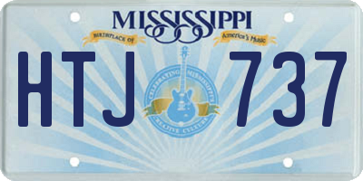 MS license plate HTJ737