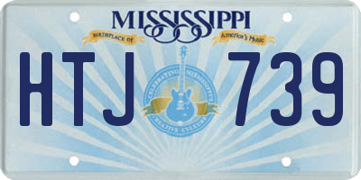 MS license plate HTJ739