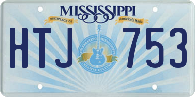 MS license plate HTJ753