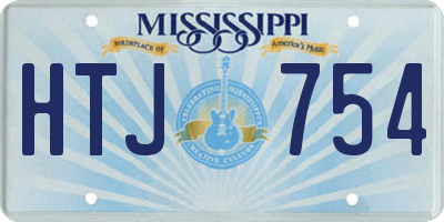 MS license plate HTJ754