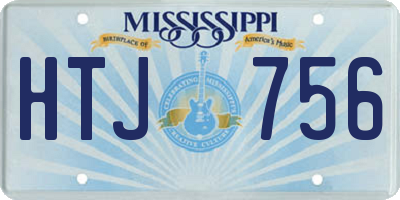 MS license plate HTJ756