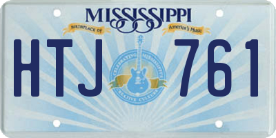 MS license plate HTJ761