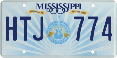 MS license plate HTJ774
