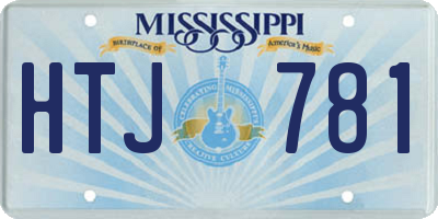MS license plate HTJ781