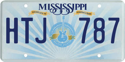 MS license plate HTJ787