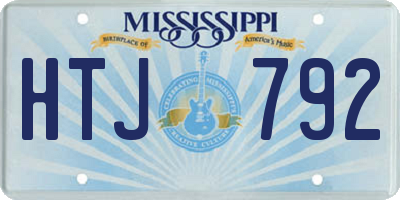 MS license plate HTJ792