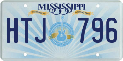 MS license plate HTJ796