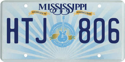 MS license plate HTJ806