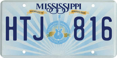 MS license plate HTJ816