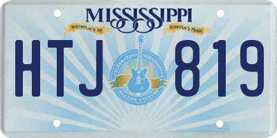 MS license plate HTJ819