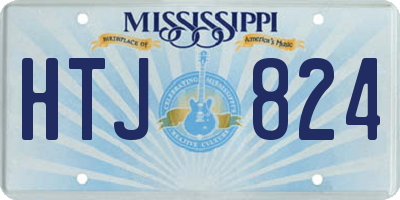 MS license plate HTJ824