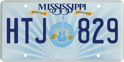 MS license plate HTJ829