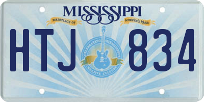 MS license plate HTJ834