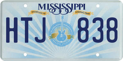 MS license plate HTJ838