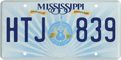 MS license plate HTJ839