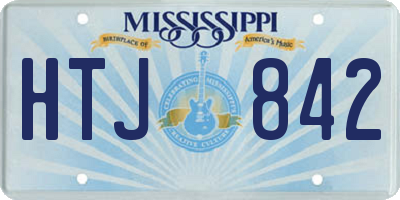 MS license plate HTJ842