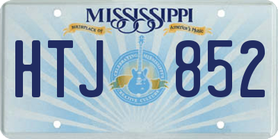 MS license plate HTJ852