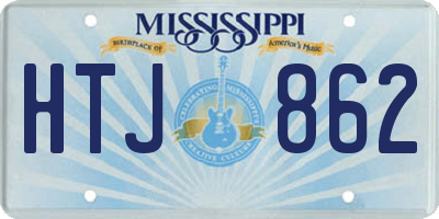 MS license plate HTJ862