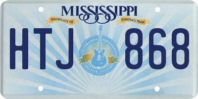 MS license plate HTJ868