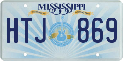 MS license plate HTJ869