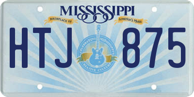 MS license plate HTJ875