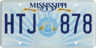MS license plate HTJ878