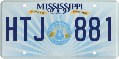 MS license plate HTJ881