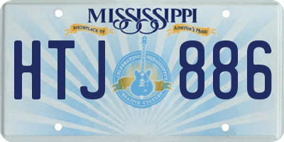 MS license plate HTJ886