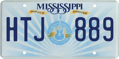 MS license plate HTJ889