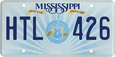 MS license plate HTL426