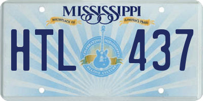 MS license plate HTL437