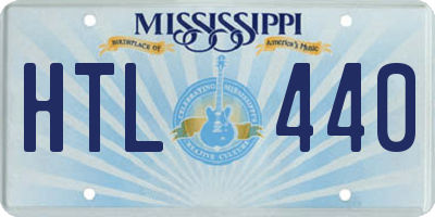 MS license plate HTL440