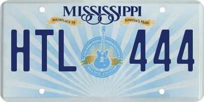 MS license plate HTL444