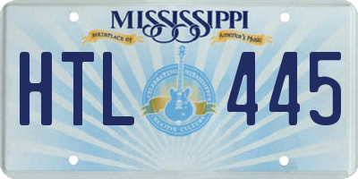 MS license plate HTL445