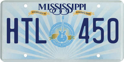 MS license plate HTL450