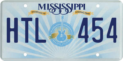 MS license plate HTL454