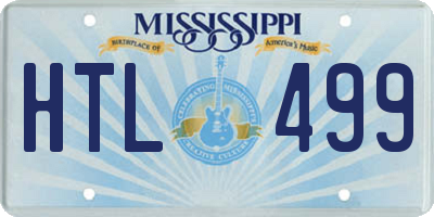 MS license plate HTL499
