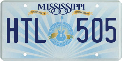 MS license plate HTL505