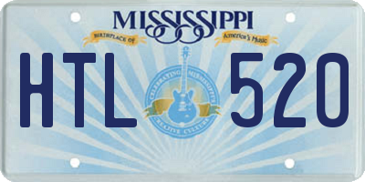 MS license plate HTL520