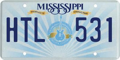 MS license plate HTL531