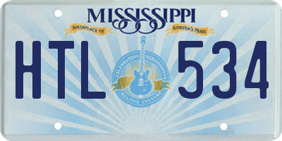 MS license plate HTL534