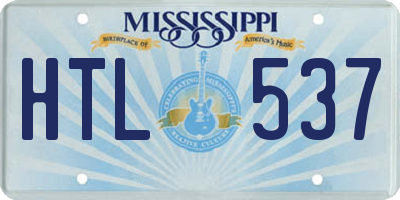 MS license plate HTL537