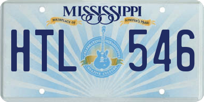 MS license plate HTL546