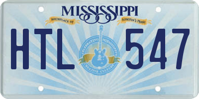 MS license plate HTL547