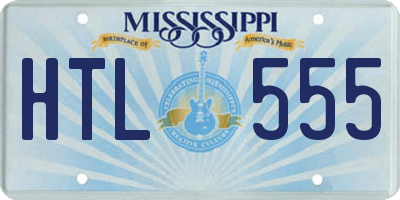 MS license plate HTL555