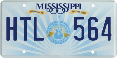 MS license plate HTL564
