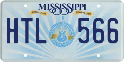 MS license plate HTL566